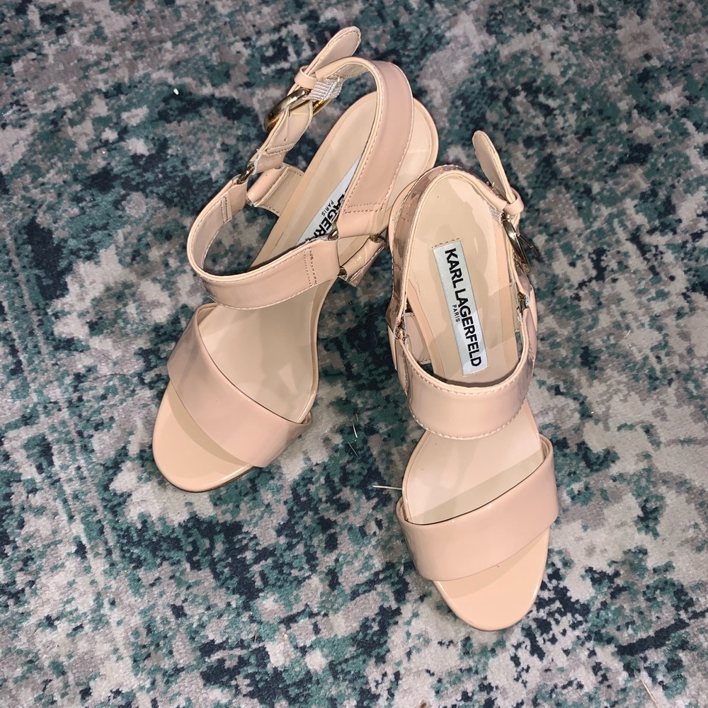 Nude Patent Karl Lagerfeld Heels